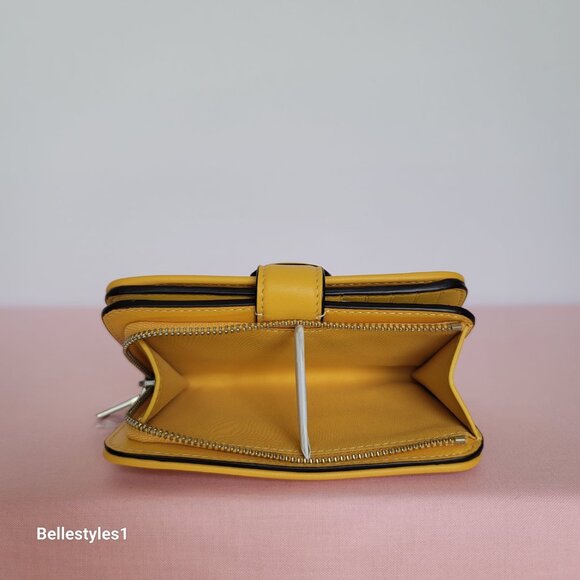 COACH Tabby Smooth Leather Medium Bifold Wallet – Canary color - Picture 11 of 16